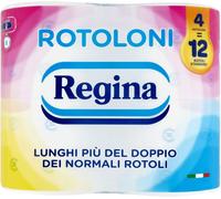 Polki-Regina - Rouleaux De Papier Hygiénique, Papier De Toilette, Paquet De 4 Rouleaux, 2 Feuilles, Papier De Pure Cellulose