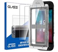 Pollachi D'écran pour Nintendo Switch 2 Avec Poubelle Anti-poussière, Film en Verre Trempé + Bac Anti-poussière, Conçu pour Nintendo Switch 2, Dureté 9H, Résistant aux Rayures,