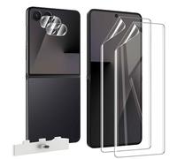 Pollachi Lot de 2+2 Protecteur D'écran pour Samsung Galaxy Z Flip 7,Film d'hydrogel,2 Protecteur D'écran + 2 Caméra Arrière Protecteur,Film TPU Flexible pour Samsung Galaxy Z Flip 7