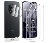 Pollachi Lot de 2+2 Protecteur D'écran pour Xiaomi Redmi Note 15 Pro+ 5G/Xiaomi Redmi Note 15 Pro Plus 5G,Film d'hydrogel,2 Protecteur D'écran + 2 Caméra Arrière Protecteur,Film TPU Flexible