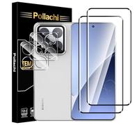 Pollachi [Lot de 2+2 Verre Trempé pour Xiaomi 15 Pro 5G,2 Pièces 3D Couverture Complète Ecran Trempé Protection et 2 Pièces Caméra Arrière Protecteur,Dureté 9H,Anti - Rayures,Hd Transparent
