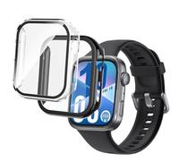 Pollachi Lot de 2 coques pour Huawei Watch Fit 4 (pas pour Watch Fit 4 Pro) avec verre trempé, couverture complète en polycarbonate rigide, protection d'écran