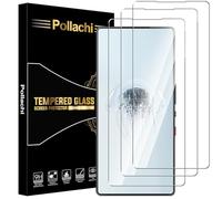 Pollachi Lot de 3 films de protection d'écran en verre trempé pour Nubia Red Magic 10 Pro/Pro+, dureté 9H, incassable, anti-traces de doigts, sans bulles