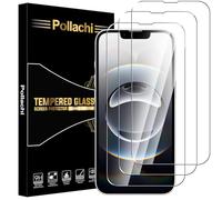 Pollachi Verre Trempé pour 13/iPhone13 pro/iPhone 14/ iPhone 16E(2025)[Lot de 3] Film en Protection ecran,Dureté 9H,Sans Bulles,Anti Rayures Vitre Protecteur d'écran