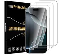 Pollachi Verre Trempé pour iPhone 16 Pro 5G[Lot de 3] Film en Protection ecran,Dureté 9H,Sans Bulles,Anti Rayures Vitre Protecteur d'écran pour iPhone 16 Pro 5G