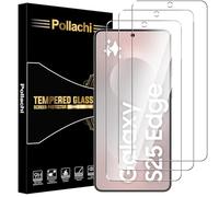 Pollachi Verre Trempé pour Samsung Galaxy S25 Edge 5G,Samsung Galaxy S25 Plus 5G[Lot de 3] Film en Protection ecran,Dureté 9H,Sans Bulles,Anti Rayures Vitre Protecteur d'écran