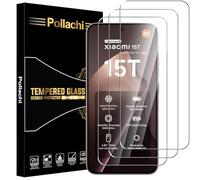 Pollachi Verre Trempé pour Xiaomi 15T/Xiaomi 15T Pro[Lot de 3] Film en Protection ecran,Dureté 9H,Sans Bulles,Anti Rayures Vitre Protecteur d'écran