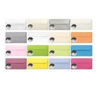 Clairefontaine 5495C - Paquet de 20 Enveloppes Auto-Adhésives - Format DL 11x22cm - 120g/m² - Coloris Clémentine - Invitation Evènements et Correspondance - Gamme Pollen - Papier Premium Lisse