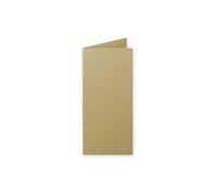 Clairefontaine 22590C - Paquet de 25 Cartes Doubles - Format DL (10,6x21,3cm) - 210g/m² - Coloris Or - Carton d'Invitation Evènements et Correspondance - Gamme Pollen - Papier Premium Lisse