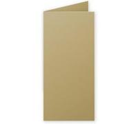 Clairefontaine 22590C - Paquet de 25 Cartes Doubles - Format DL (10,6x21,3cm) - 210g/m² - Coloris Or - Carton d'Invitation Evènements et Correspondance - Gamme Pollen - Papier Premium Lisse