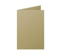 Clairefontaine 12590C - Paquet de 25 Cartes Doubles - Format C6 11x15,5cm - 210g/m² - Coloris Or - Cartons d'Invitation Evènements et Correspondance - Gamme Pollen - Papier Premium Lisse