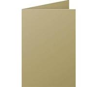 Clairefontaine 12590C - Paquet de 25 Cartes Doubles - Format C6 11x15,5cm - 210g/m² - Coloris Or - Cartons d'Invitation Evènements et Correspondance - Gamme Pollen - Papier Premium Lisse