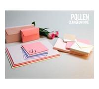 Clairefontaine Cartes doubles Pollen 22134C - 16x16 cm - 210 g/m² - Opaline - Paquet de 25
