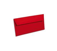 Clairefontaine 5585C - Paquet de 20 Enveloppes Auto-Adhésives - Format DL 11x22cm - 120g/m² - Coloris Rouge Groseille - Invitation Evènements et Correspondance - Gamme Pollen - Papier Premium Lisse