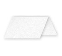 Clairefontaine 75085C - Paquet de 25 Marque-Places - Format 8,5x8cm - 210g/m² - Coloris Blanc Irisé - Invitation Evènements et Correspondance - Gamme Pollen - Papier Premium Lisse