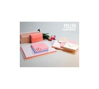 Clairefontaine 75080C - Paquet de 25 Marque-Places - Format 8,5x8cm - 210g/m² - Coloris Bordeaux - Invitation Evènements et Correspondance - Gamme Pollen - Papier Premium Lisse