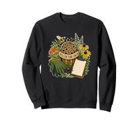 Pollen Tube Check Abeilles Solitaires Jardin Fleuri Sweatshirt