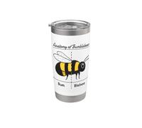 Pollinating Bee Keeper Joke Funny Anatomy of Bumblebees Gobelet isotherme en acier inoxydable double paroi