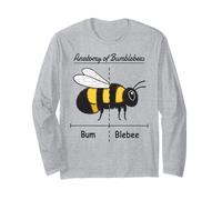 Pollinating Bee Keeper Joke Funny Anatomy of Bumblebees Manche Longue