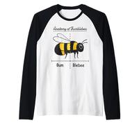 Pollinating Bee Keeper Joke Funny Anatomy of Bumblebees Manche Raglan