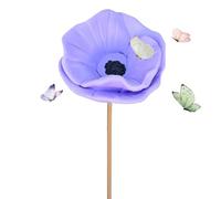 Pollinator Station, Flower Bee Feeder Hub, 5.5inch Flower Diameter with 25.5inch Height, Durable 3D Printing Structure Station, Floral Garden Decor Style, Backyard Wildlife Use