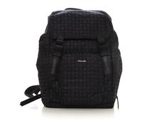 Pollini - Sac à dos en toile avec fantaisie logo - Homme - Sacs - Noir - Taille: ONE Size