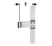 Pollmann POLLMANN bande centrale HT 21 pour axe 16mm, 300mm fer, galvanisé clair Quantité:1