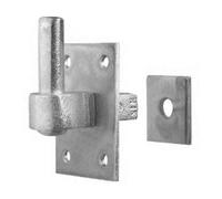 Pollmann POLLMANN Crochet N, 16 mm, avec plaque à visser, fer, galvanisé clair Quantité:1