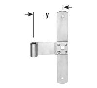 Pollmann POLLMANN Paumelle centrale pour fenêtre 30, extrémités arrondies, tige 13 mm, 200 mm fer, galvanisé clair Quantité:1