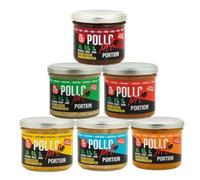 PolloPro Portion - 100% Poitrine de poulet cuite aromatisée Mix, Prêt à l'Emploi 25 g Protéines, Sans Conservateurs, Snack repas Protéiné, Muà Fitness - pack de 6 X 100 g
