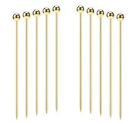 Polly Online 10 Pièces Brochettes de Cocktail Acier Inoxydable Bâtonnets de Fruits Cure-Dents apéritif