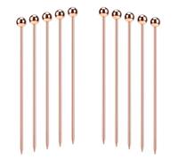 Polly Online 10 Pièces Brochettes de Cocktail Acier Inoxydable Bâtonnets de Fruits Cure-Dents apéritif