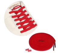 Polly Online Lacets élastiques sans nœud avec boucles en métal Taille unique pour toutes les chaussures pour adultes et enfants (rouge)