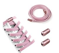 Polly Online Lacets élastiques sans nœud avec boucles en métal Taille unique pour toutes les chaussures pour adultes et enfants (Rose)