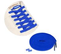 Polly Online Lacets élastiques sans nœud avec boucles en métal Taille unique pour toutes les chaussures pour adultes et enfants (Bleu foncé)