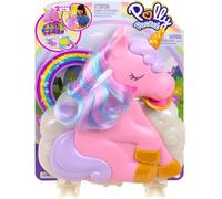 Polly Pocket 2-in-1 Reisespielzeug Regenbogen Einhorn Salon Styling Kopf mit 2 Mikropuppen