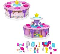 Polly Pocket Birthday Cake Coffret Gâteau d’Anniversaire Compte à rebours, 25 Surprises à découvrir sur Une Semaine, Jouet pour Enfant à partir de 4 Ans, GYW06
