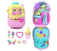 Polly Pocket-Coffret Ananas et Ouistiti-Jouet de voyage Bleu