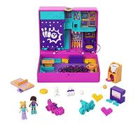 Polly Pocket Coffret Arcade en Folie, thème Jeux, avec Mini-Figurines Polly et Shani, 5 Surprises, 12 Accessoires, Jouet pour Enfant, HCG15