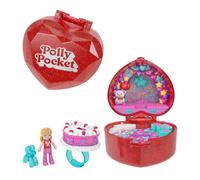 Polly Pocket Coffret boîte à bijoux 80ème anniversaire avec poupée, ballon animal et bague JGK21