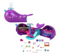 Polly Pocket Coffret Bateau Les Aventures du Narval Sparkle Cove Adventure avec 2 Mini-Figurines, 3 Perles Solubles Et 13 Accessoires, Jouet Enfant, A Partir De 4 Ans, HKV71