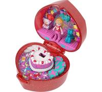 Polly Pocket Coffret boîte à bijoux 80ème anniversaire avec poupée, ballon animal et bague JGK21