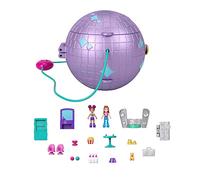 Polly Pocket Coffret Boule Disco, avec 4 espaces de Jeu, 2 Mini-Figurines, 15 Accessoires, 1 Accessoire Mode, Jouet pour Enfant, HCG24