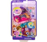 Polly Pocket - Coffret Caniche au spa, toilettage chien - Mini univers poupee, animaux - Set Jouet Format voyage et carte