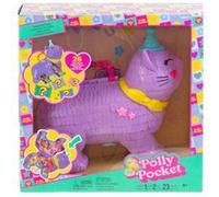 Polly pocket coffret chat : 2 figurines + 23 accessoires - set jouet fille mini monde + carte offerte - mini poupee