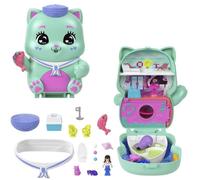 Polly Pocket – Coffret de voyage Chaton Marin JCR37 – 1 mini-figurine, chats et accessoires