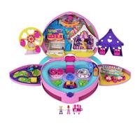 Polly Pocket Coffret Fête Foraine transportable, Mini-Figurines Polly et Lila, Autocollants et Accessoires Inclus, Emballage fermé, Jouet pour Enfant, GYK91
