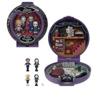 Polly Pocket Coffret La Famille Adams, avec 4 Personnages en édition spéciale et 1 Accessoire, HXW25