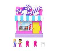 Polly Pocket Coffret Magasin De Bonbons Pollyville avec 2 Poupées Dont Polly Et Sa Meilleure Amie, 3 Accessoires, 3 Étages De Jeu, Jouet Enfant, A Partir De 4 Ans, HNB03