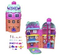 Polly Pocket Micro poupées et grande maison Gelato - Thème ours en crème glacée avec plus de 25 accessoires, y compris meubles, nourriture et animaux domestiques
